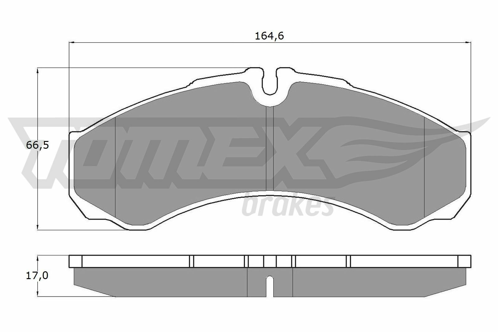 Sada brzdových destiček, kotoučová brzda TOMEX Brakes